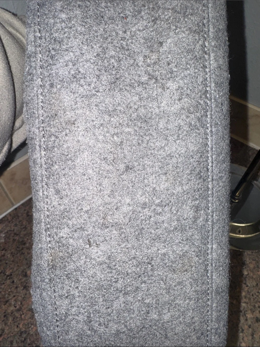 Tory Burch Two-Tone Gray wool shoulder bag.